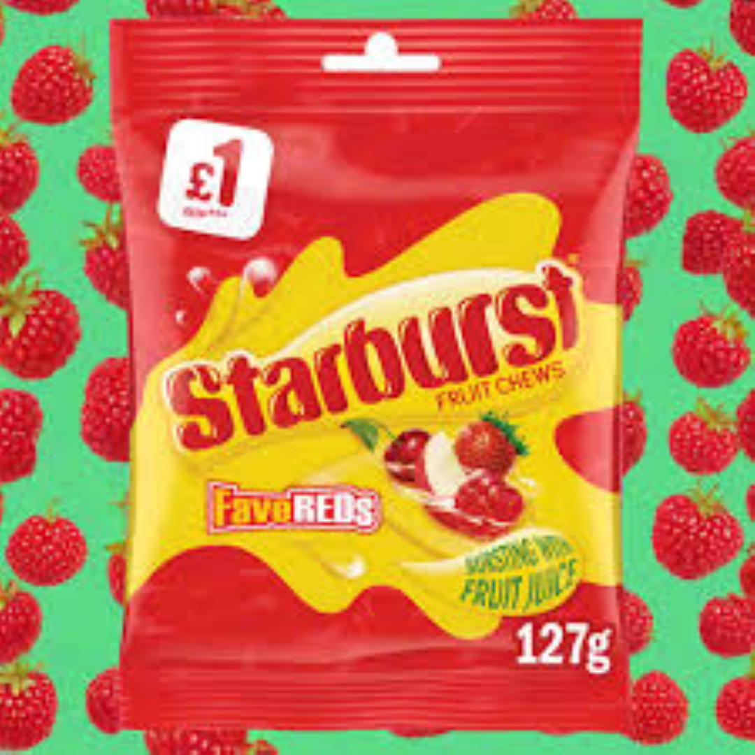 STARBURST FAVE REDS BAGS 141G